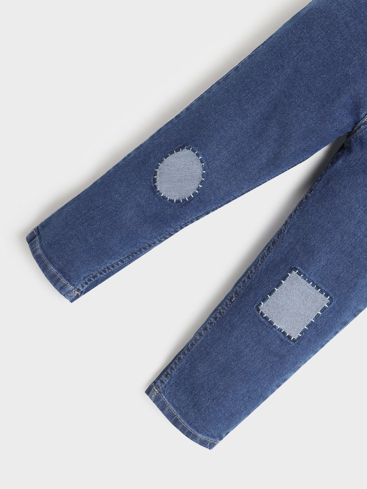 Patched Knee Denim Pants