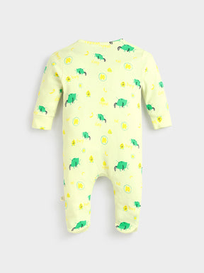 Snuggle Fit Printed Cotton Sleepsuit - Footed