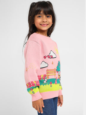 Farmland Printed Cotton Pullover Sweater