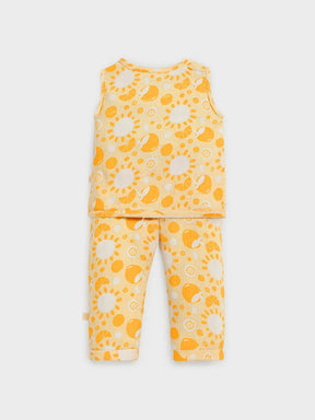 Printed Cotton Jhabla Set