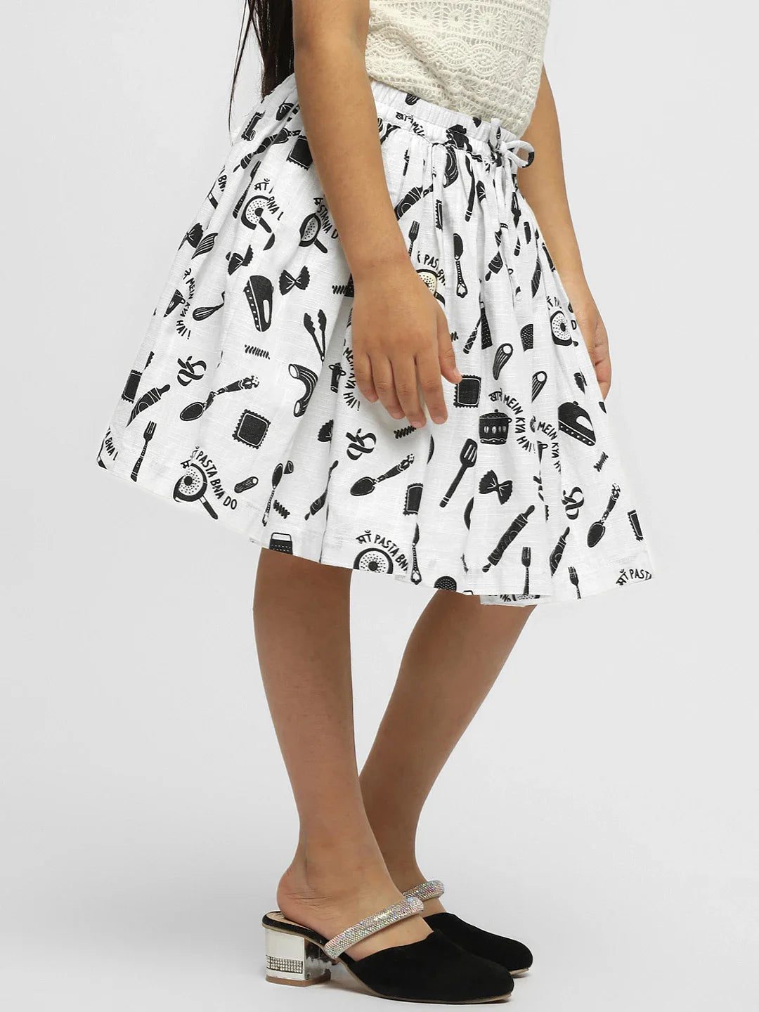 Kitchen Tools Cotton A-Line Skirt