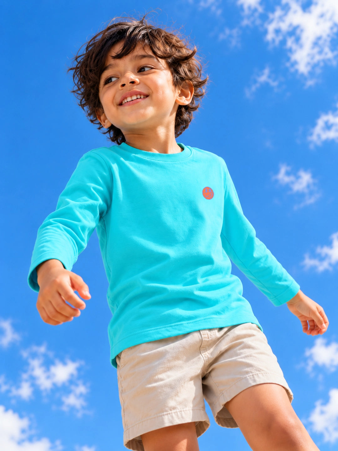 Aqua Blue Boy's T-Shirt