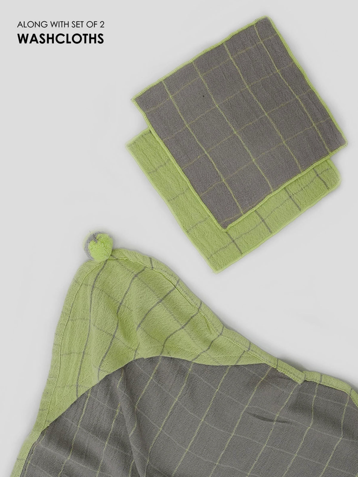 Banana Double Cloth Baby Towel Set- Green Somersault