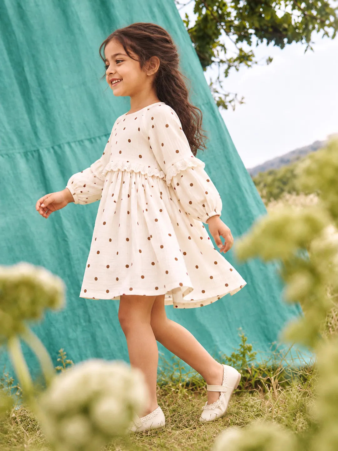 Polka Dot Double Cloth Dress