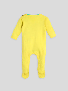 Hap-Pea Greens Footed Cotton Sleepsuit