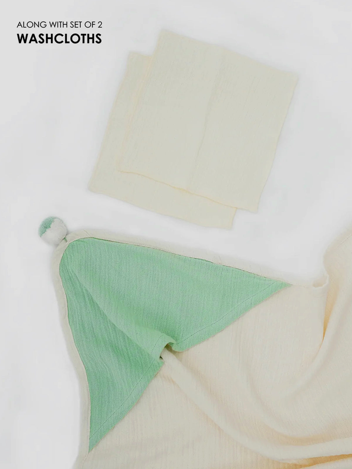 Banana Double Cloth Baby Towel Set- White Somersault