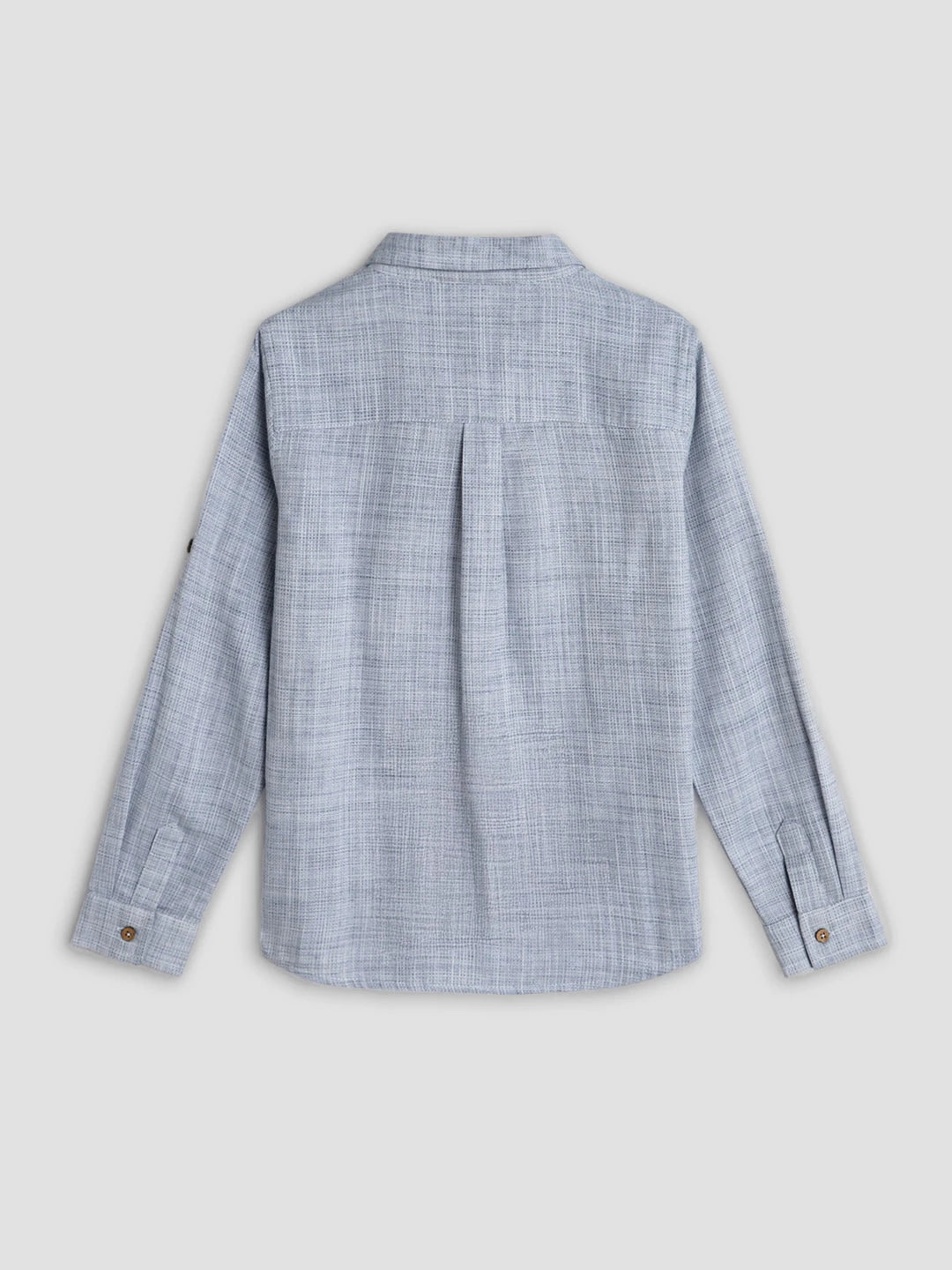 Boys Textured Shirt & Cargo Pants Co-Ord Set