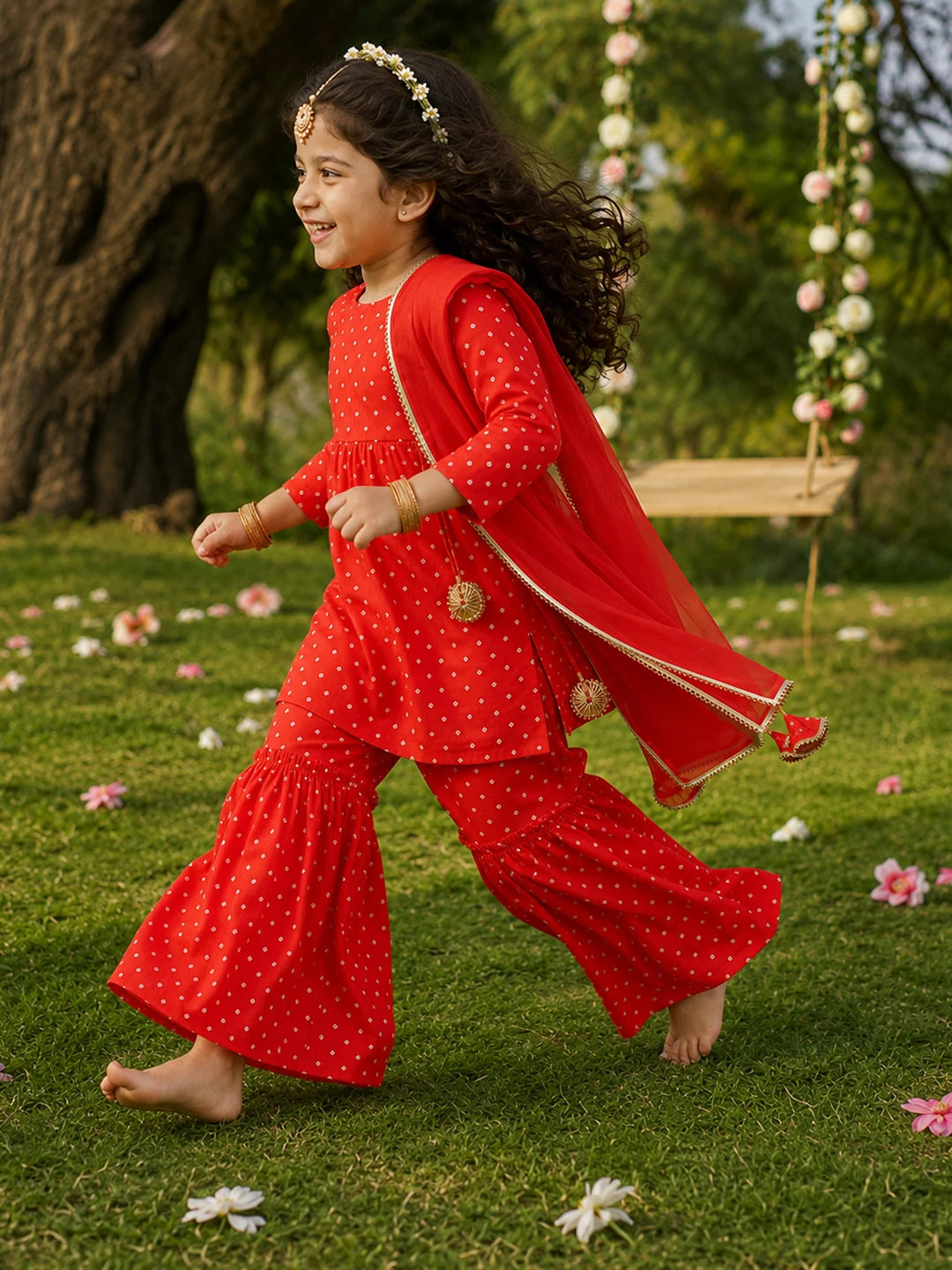 3 Piece Kurta Sharara Set