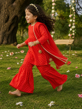 3 Piece Kurta Sharara Set