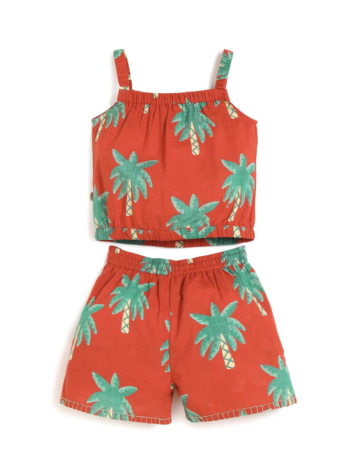 Tropical Palm Crop Co-ord Set