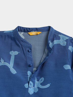 Premium Blue Kurta Pajama Set