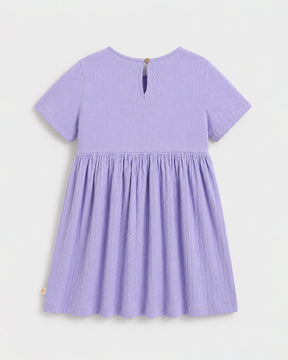 Textured Short Sleeve Dress