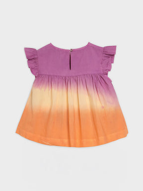 Sunset Ombre Frill Top