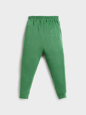 Boys Zesty Green Cotton Joggers