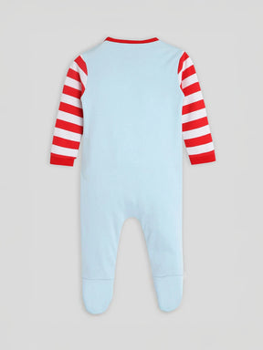 Blue Christmas Elements Sleepsuit