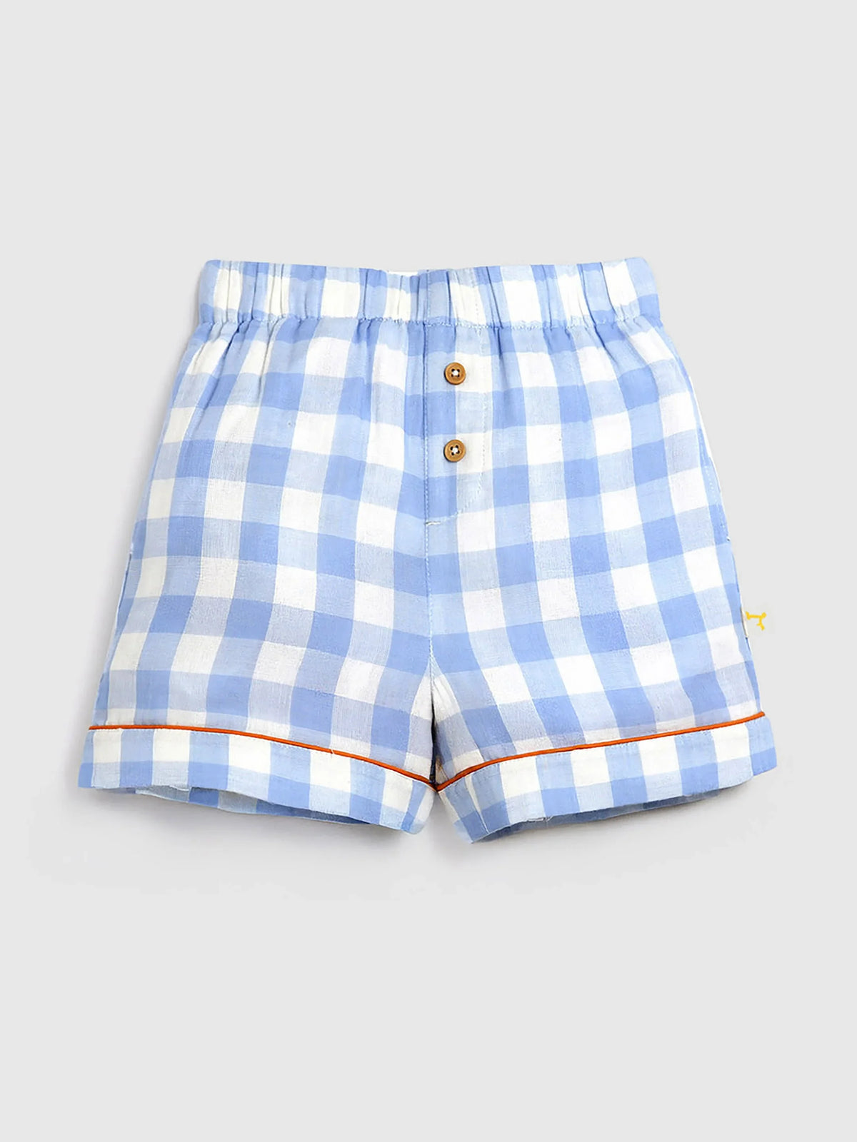 Ocean Gingham Shirt & Shorts Set