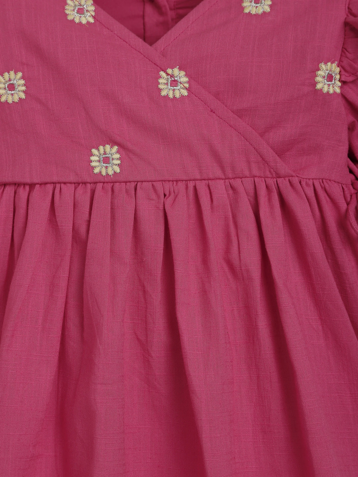 Pink Angrakha Top Pant Set