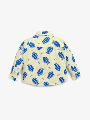 Blue Lemon Printed Cotton Shirt