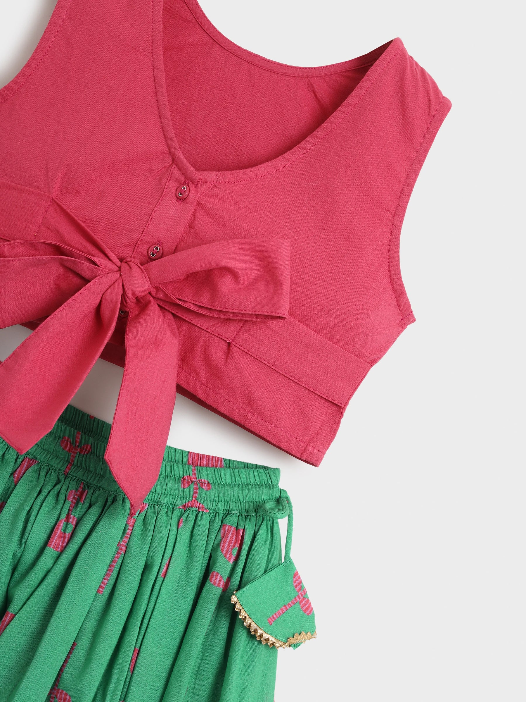 Printed Skirt Top with Dupatta Dress