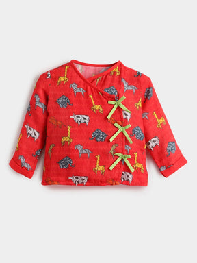 Happy Animal Kurta Set- Newborn
