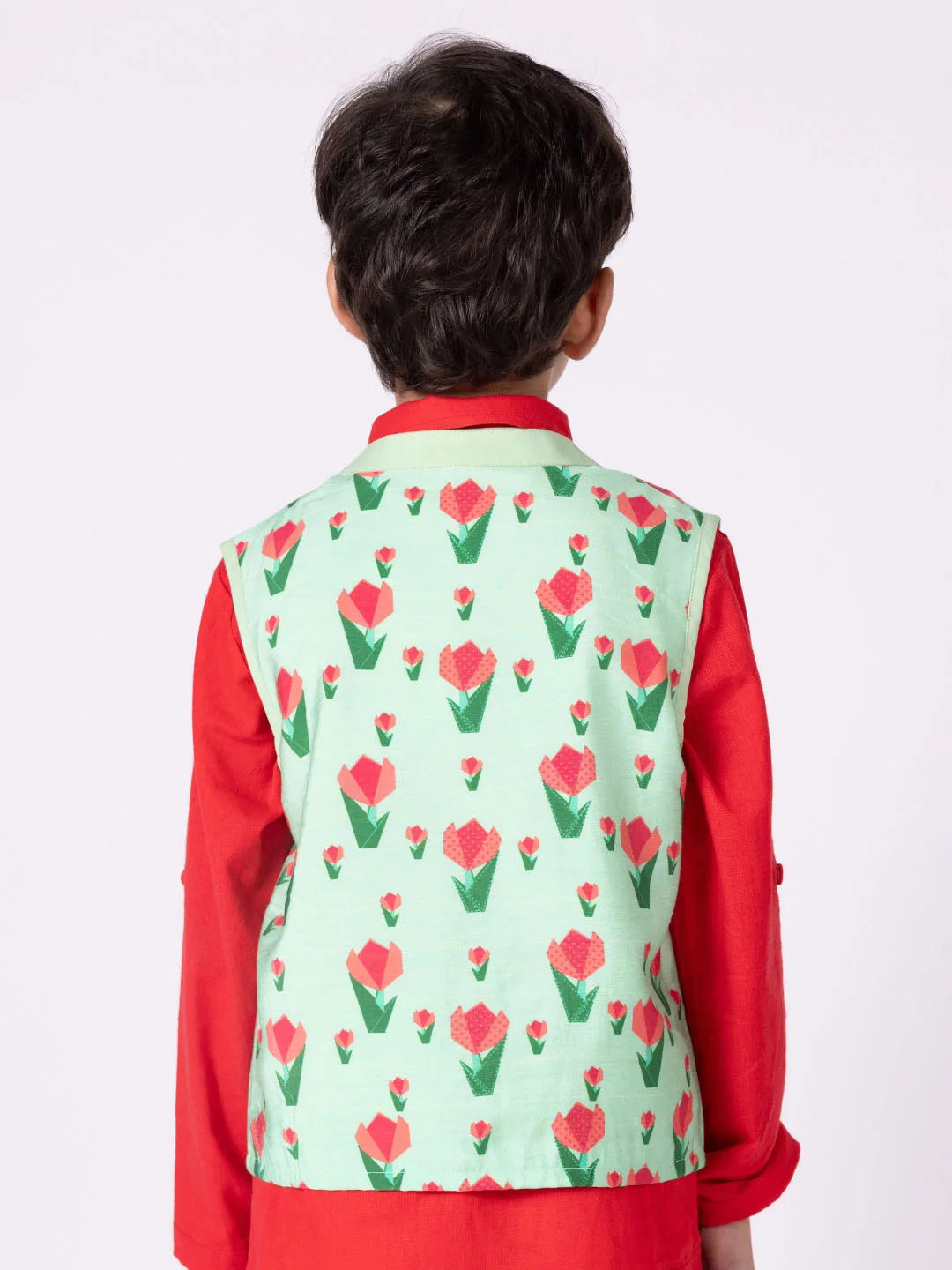 Green Tulip Nehru Jacket