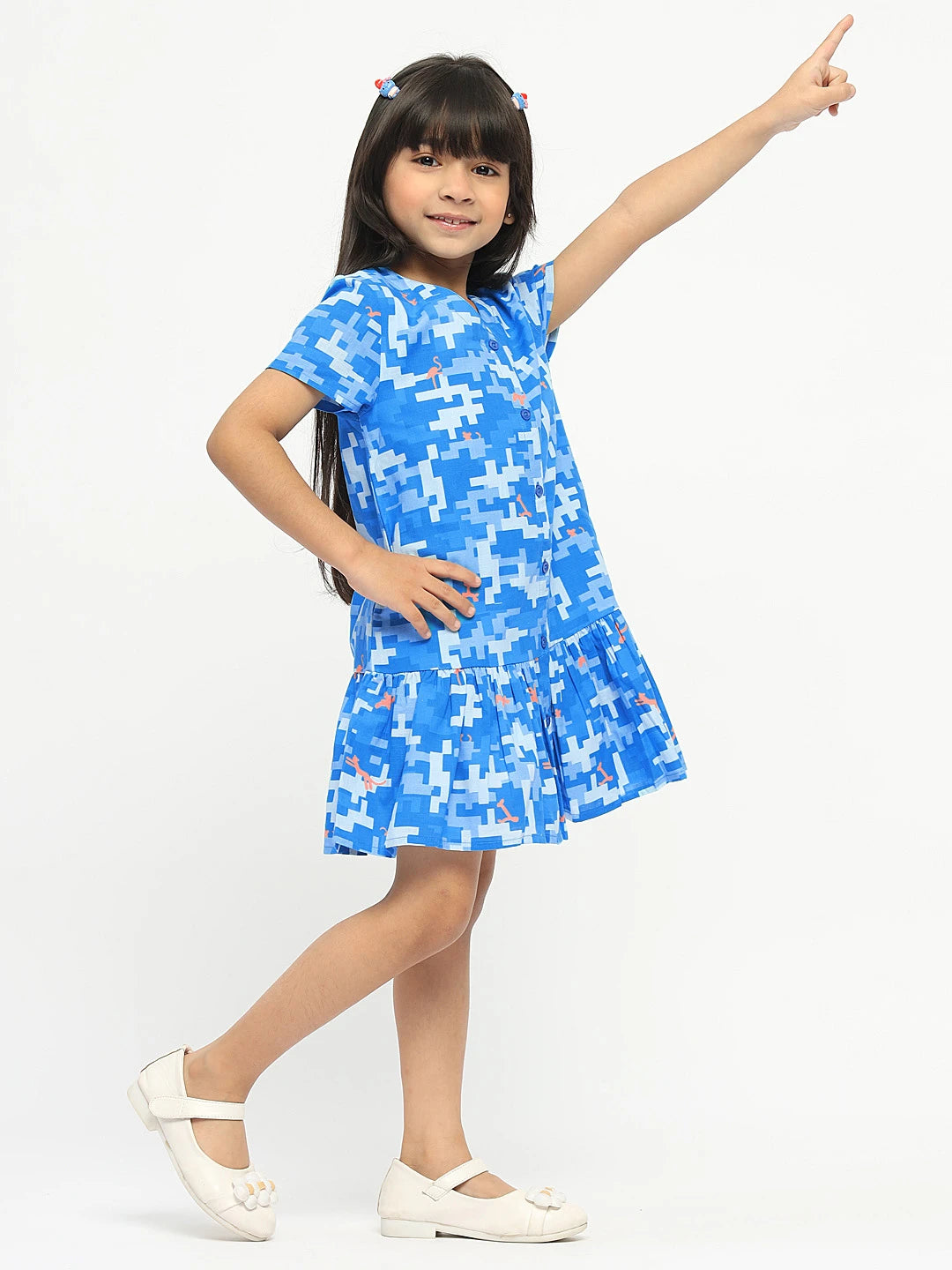 Happy Camouflage Cotton Drop-Waist Dress