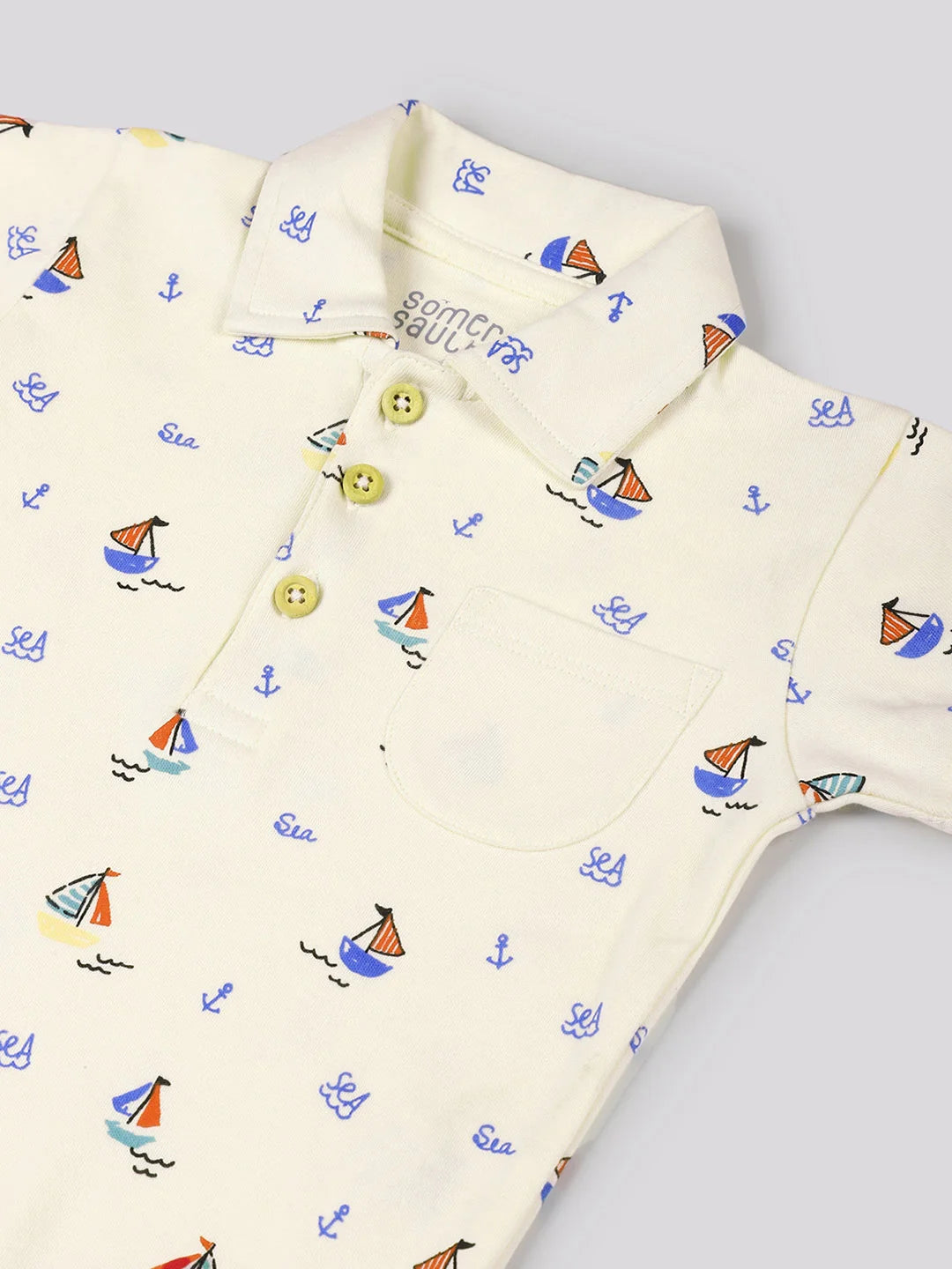Little Sailor Cotton Bodysuit- Pack of 2