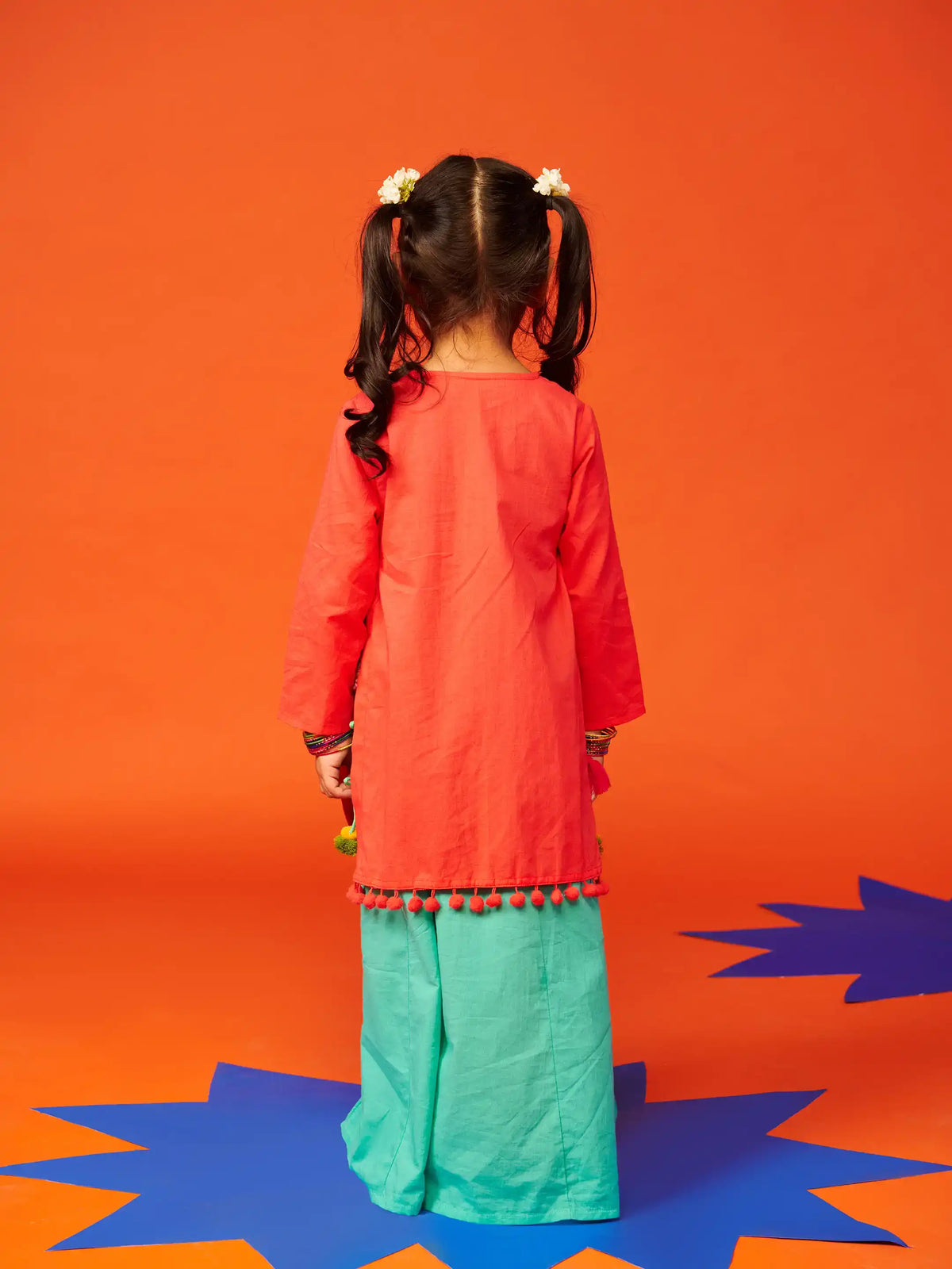 Pink Pom Pom Kurta Dress Somersault