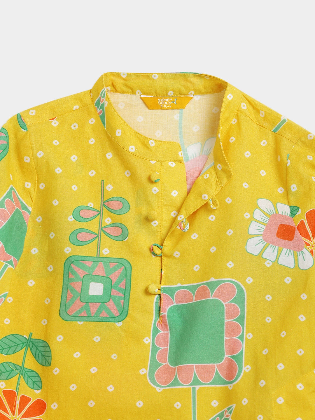 Yellow Printed Kurta Pajama Set