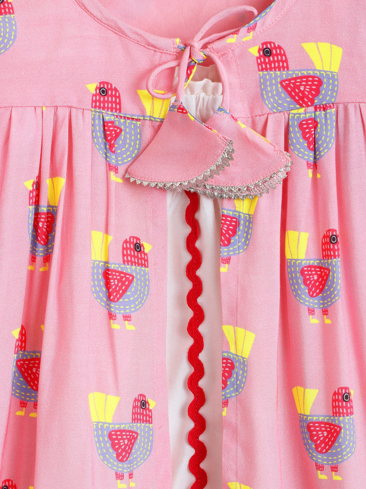 Printed Cotton Dress with Shrug