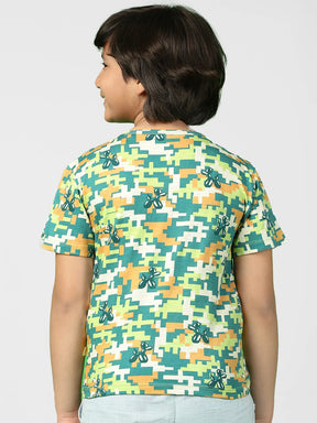 Boys Camo Print T-Shirt & Cargo Set
