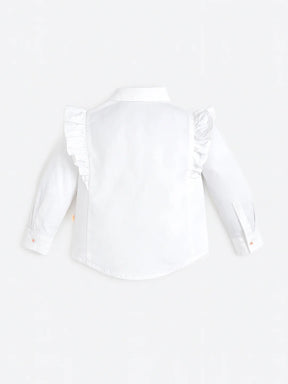 Girls Frill Detail Top & Flared Leggings Set