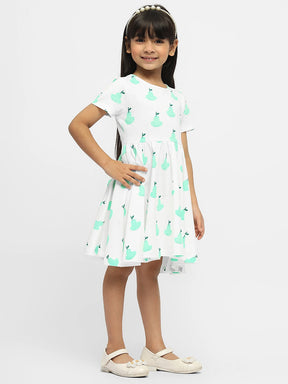 Pear Goodness Cotton A-Line Dress