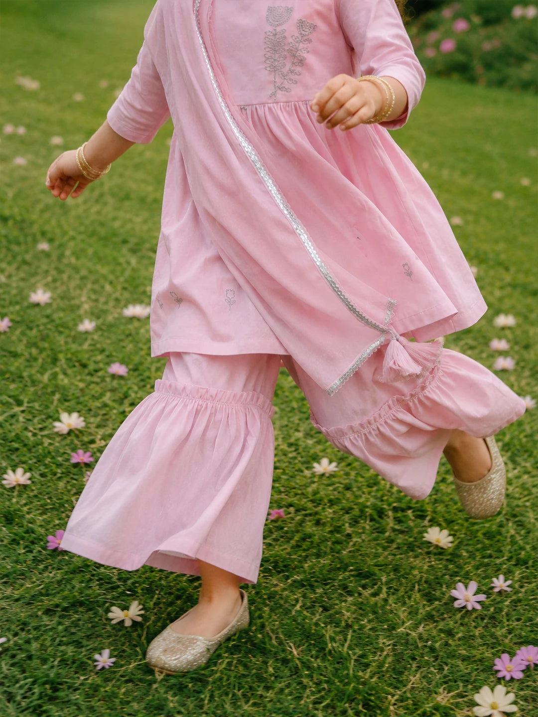 Embroidered Shantoon Sharara Set