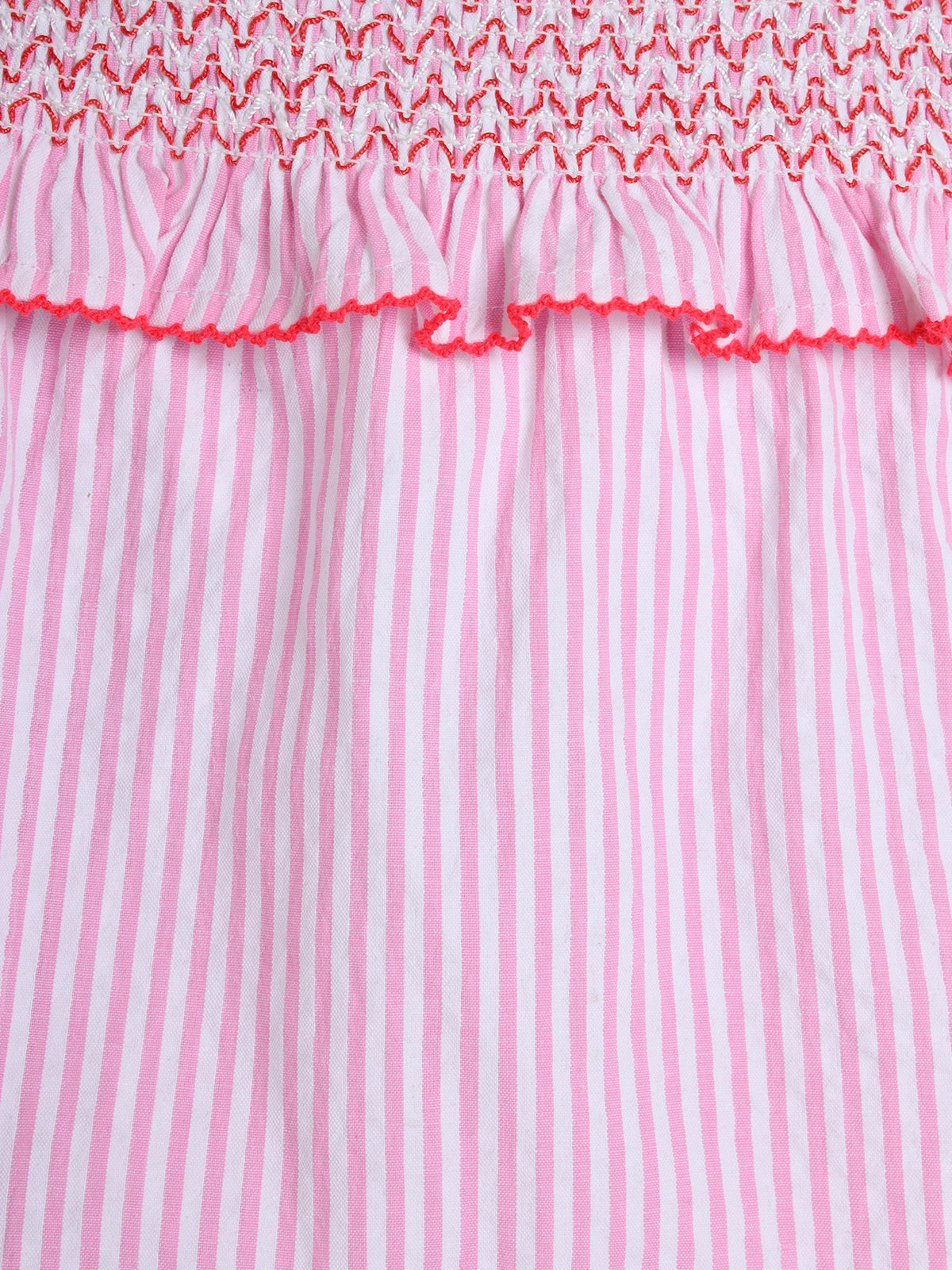 Strawberry Striped Frilly Cotton Top