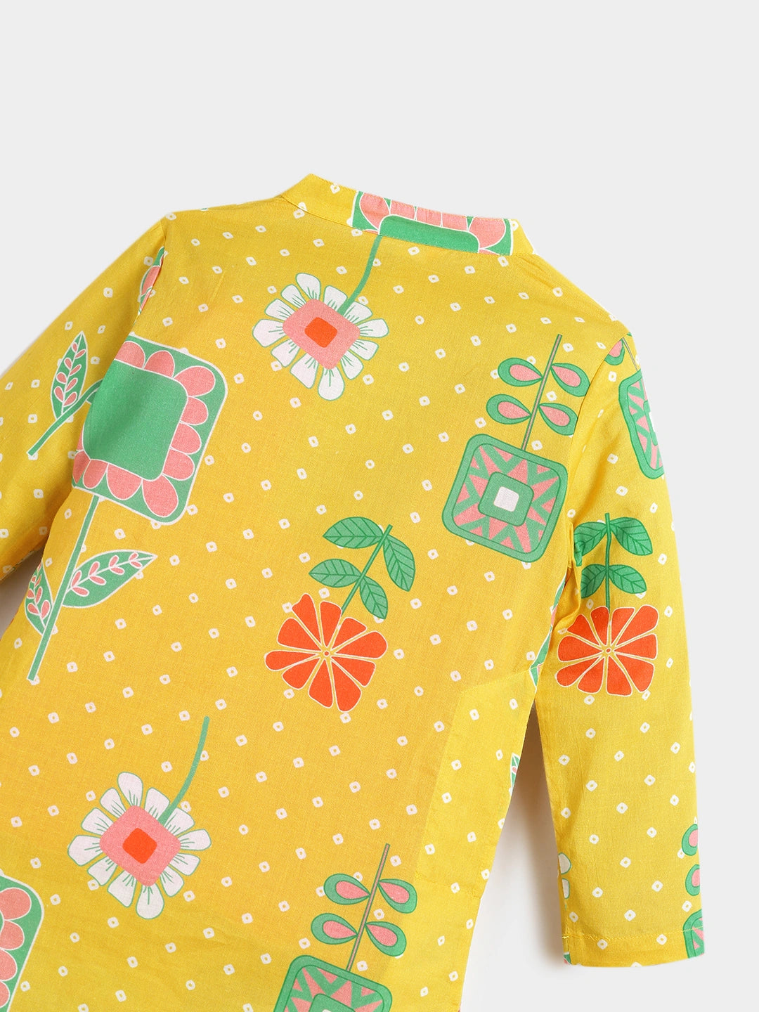 Yellow Printed Kurta Pajama Set