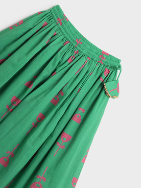 Printed Skirt Top with Dupatta Dress