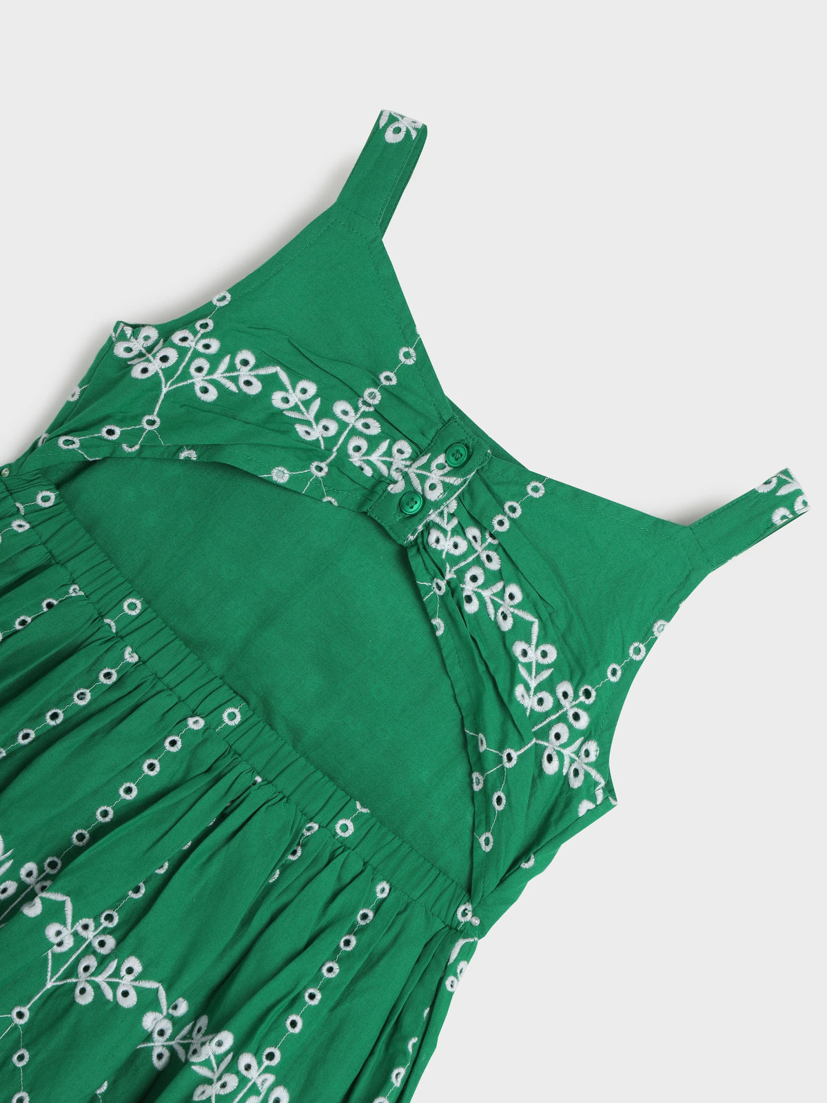Green Schiffli Dress