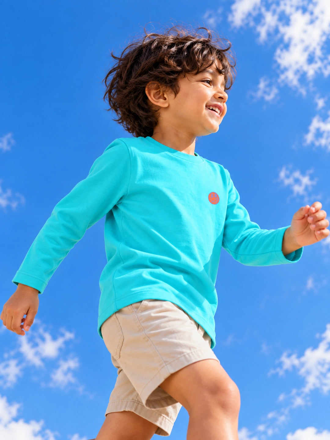 Aqua Blue Boy's T-Shirt