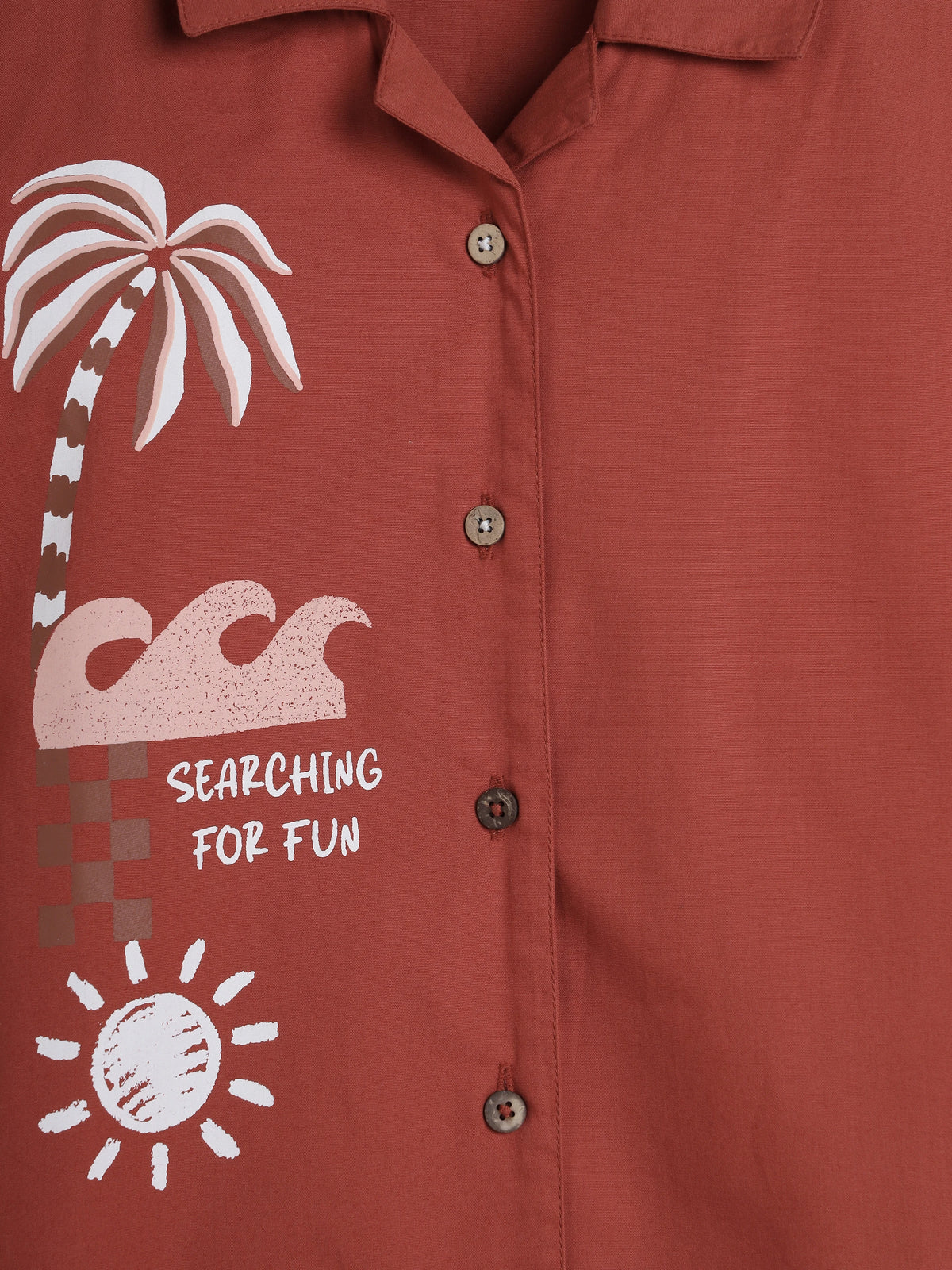 Printed Cotton Shirt with Shorts