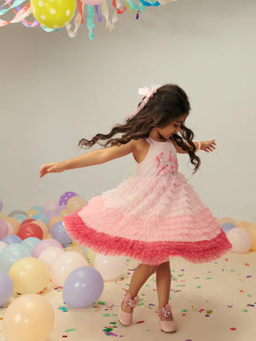 Ombre Flounce Tulle Dress Somersault