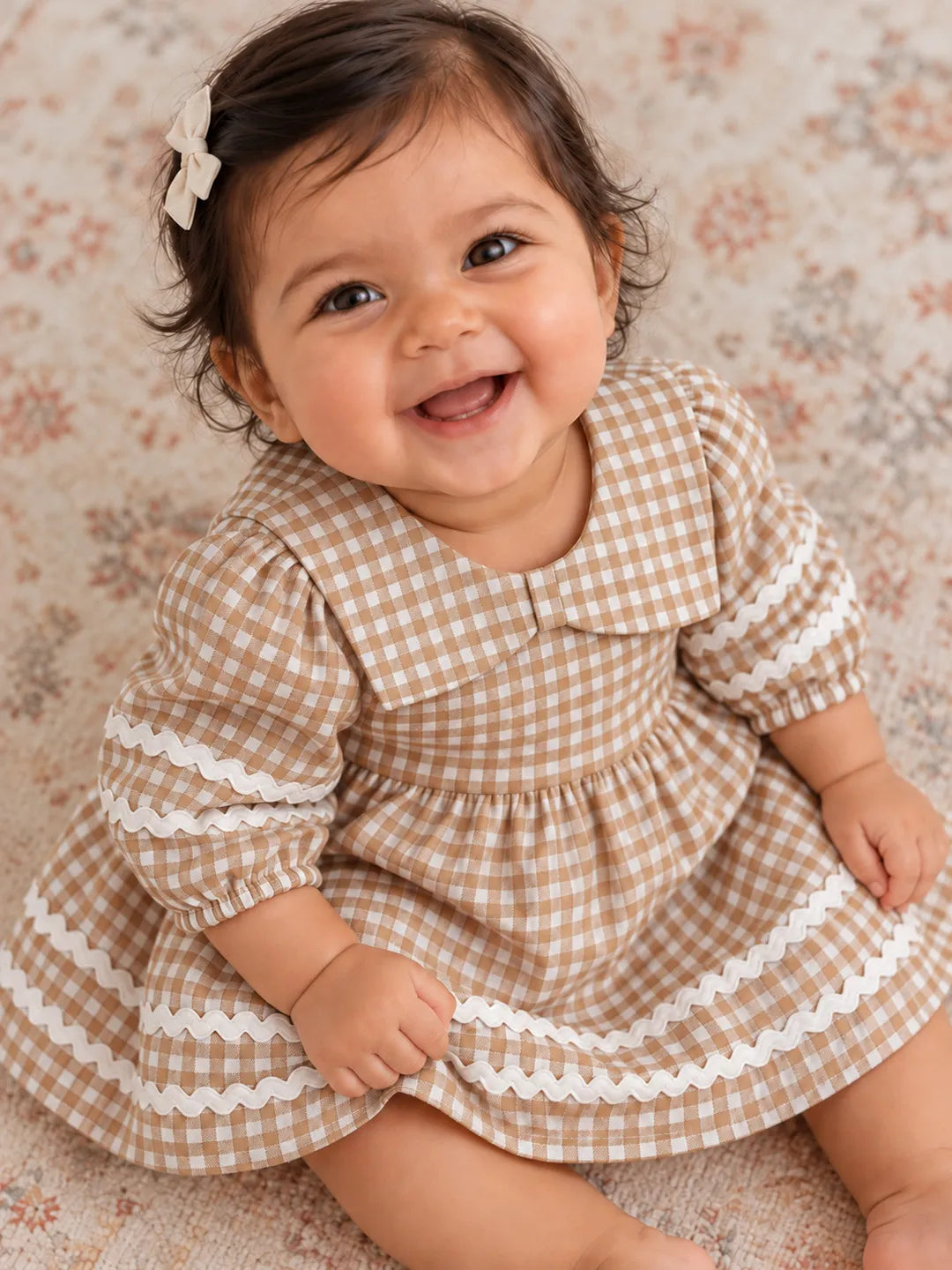 Brown Gingham Dress