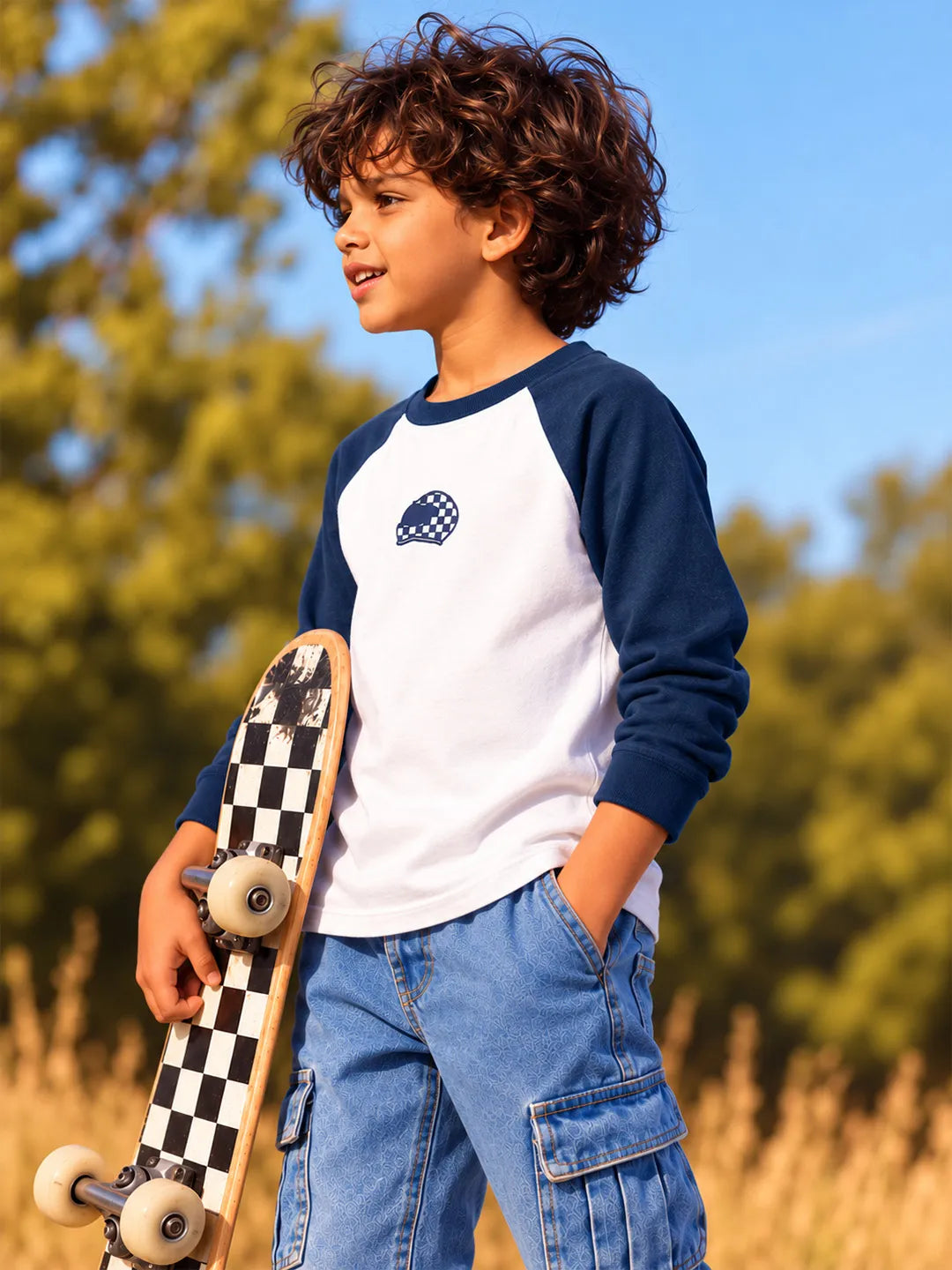 Raglan Cotton Full Sleeves T-Shirt