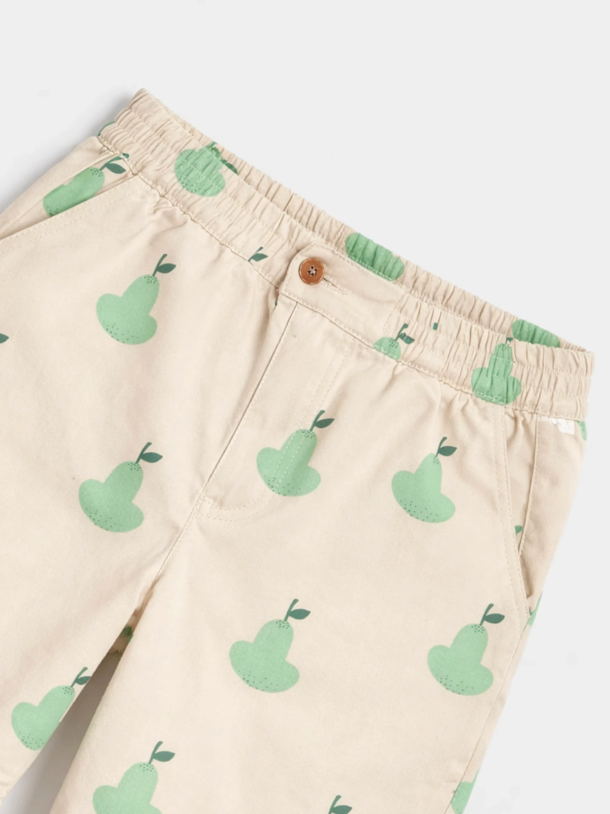 Mint Frill Collar Top & Pear Print Shorts Co-ord Set
