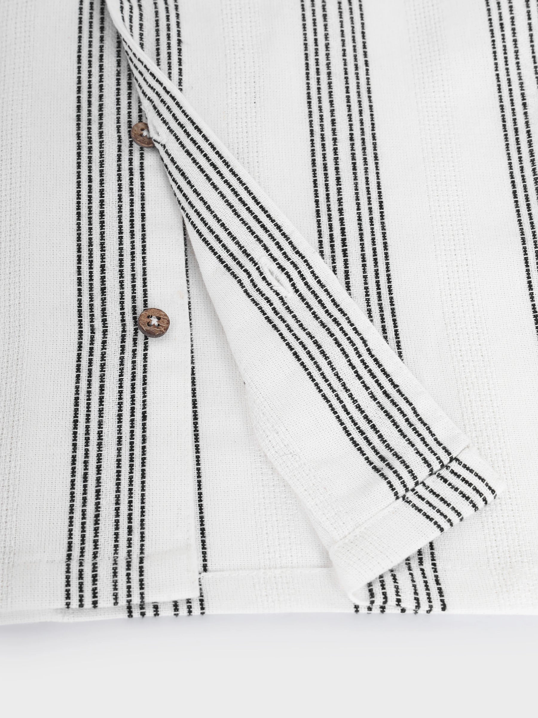 White Grey Striper Shirt