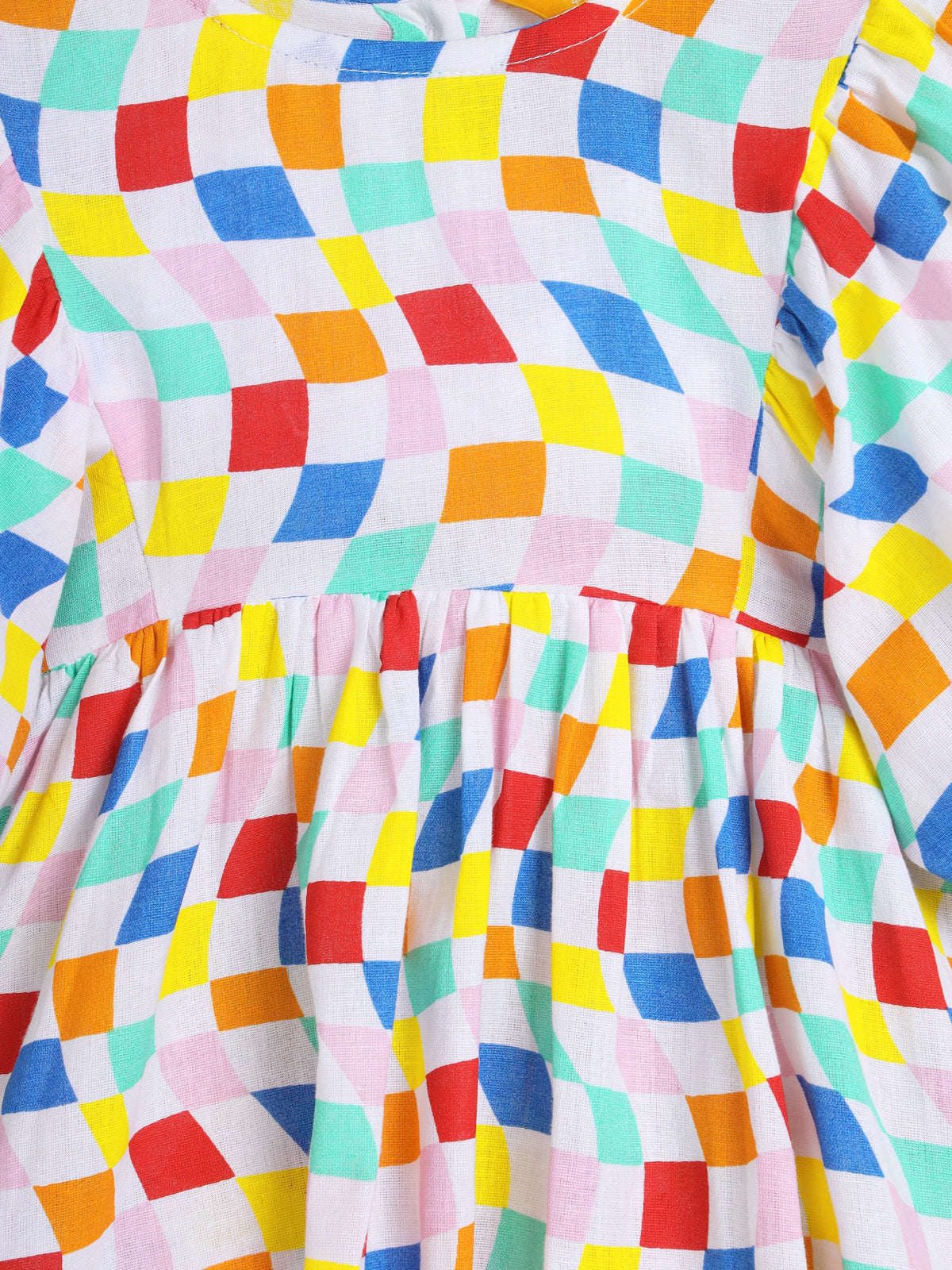 Checkered Peplum Top