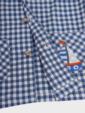 Checkered Blue Shirt