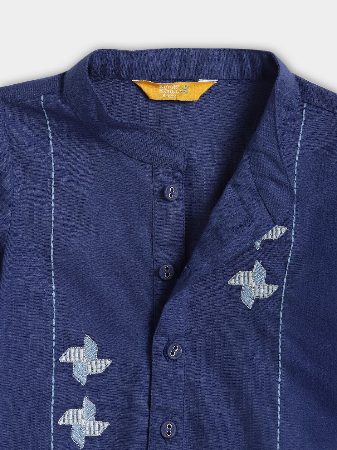 Blue Embroidered Dhoti Kurta Set