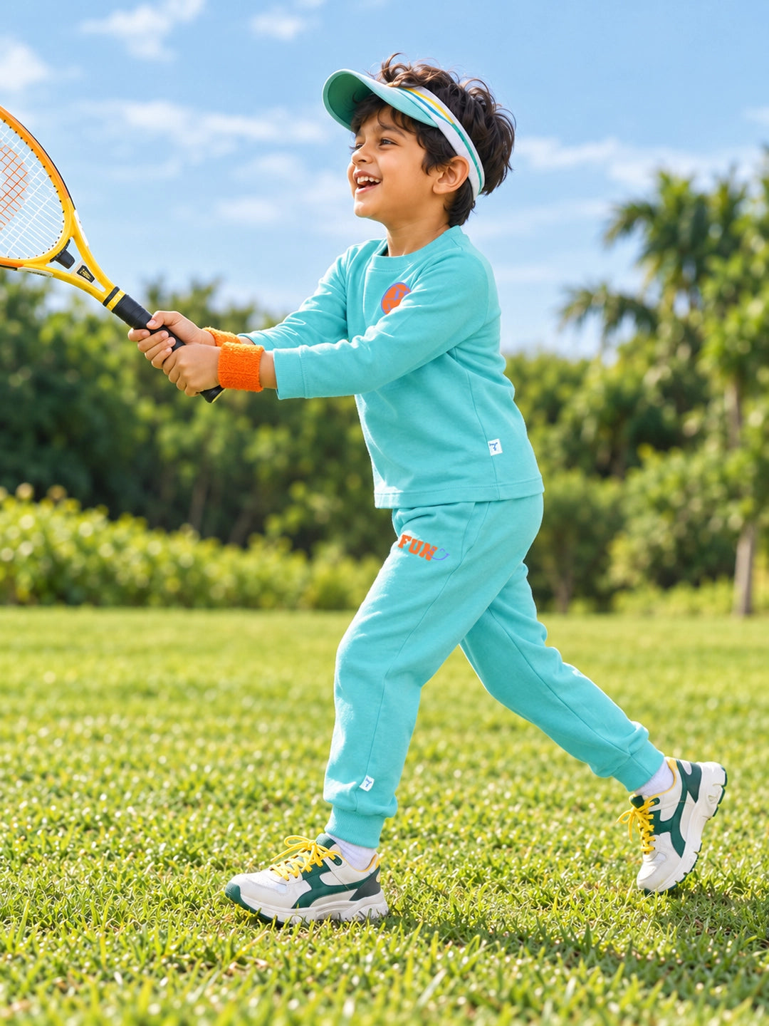 Aqua Blue T-Shirt & Jogger Set