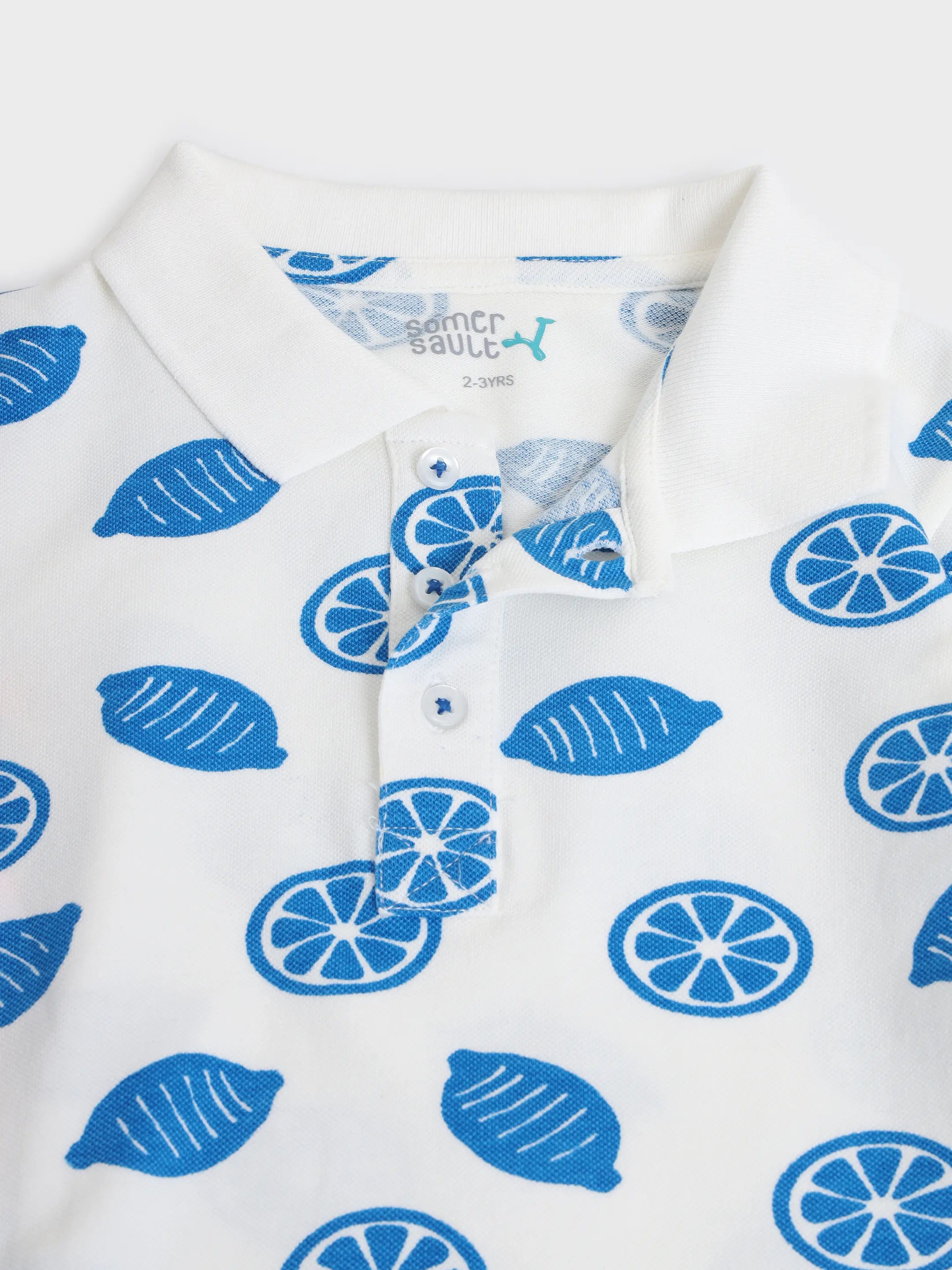 Printed Polo Neck Tee
